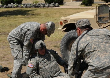 Leaders participate in team challenge, build working relationships