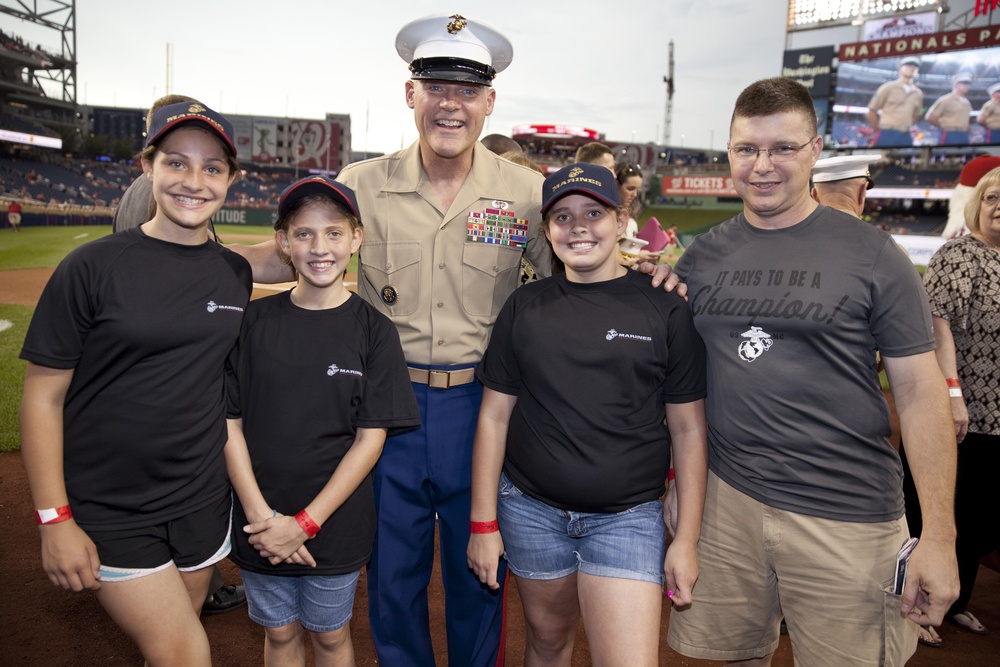 Sergeant Major of the Marine Corps Attends Baseball Game