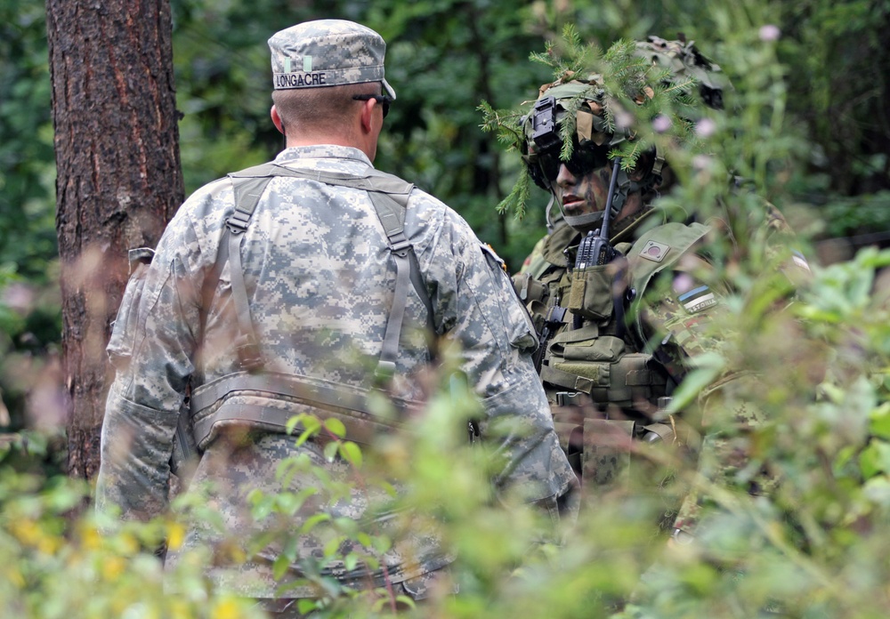 Estonian Army faces OPFOR during Saber Junction 14