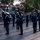 US Coast Guard Silent Drill Team performs at Disneyland
