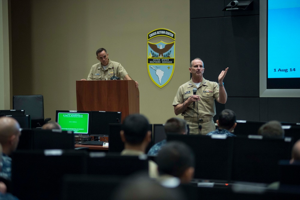 All-hands call at USSOUTHCOM headquarters