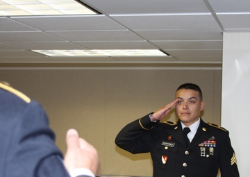 Sgt. Martinez salutes