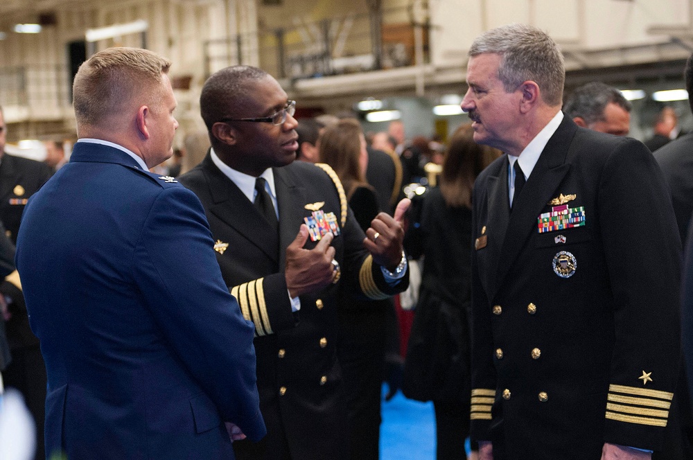 Reception aboard USS America