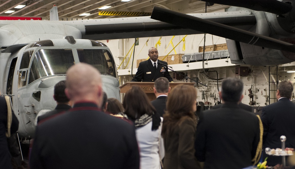 Reception aboard USS America