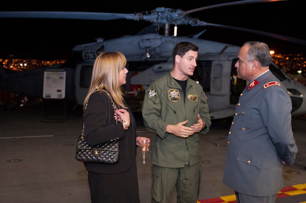 Reception aboard USS America