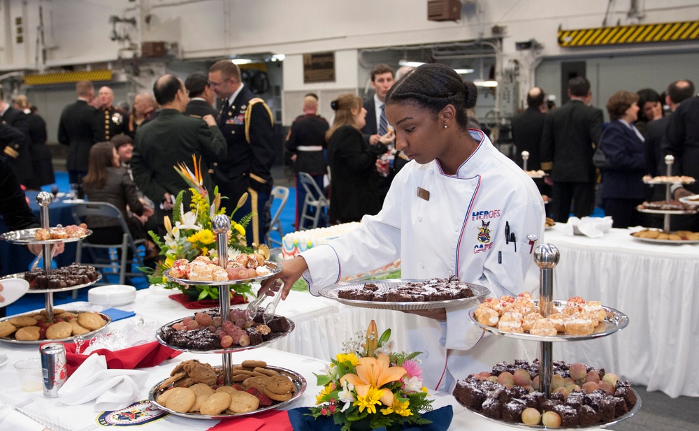 Reception aboard USS America