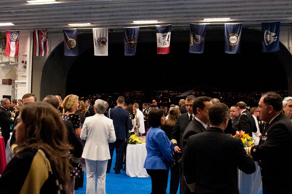 Reception aboard USS America