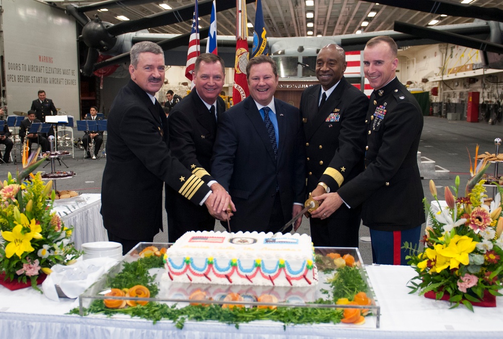 Reception aboard USS America