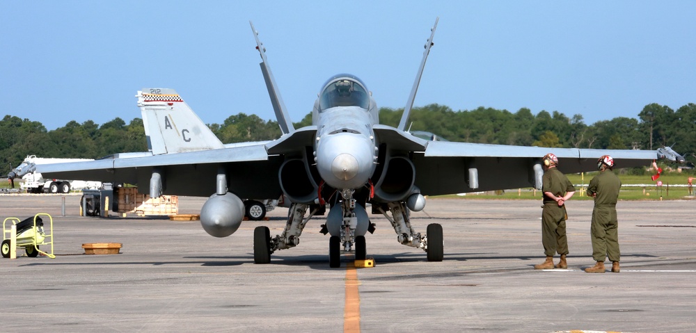VMFA-312 Hornets soar with Eagles and Falcons