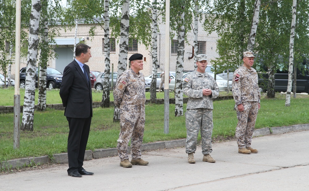 Latvian and Michigan officials oversee joint training at Lielvarde