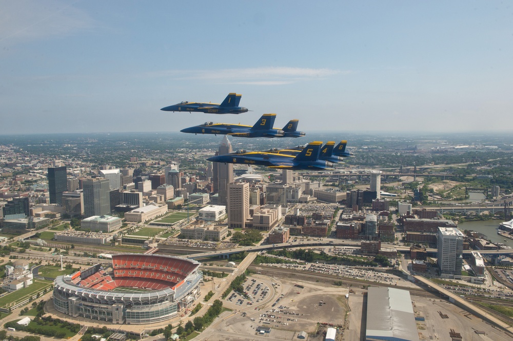 Blue Angels Fly over Cleveland