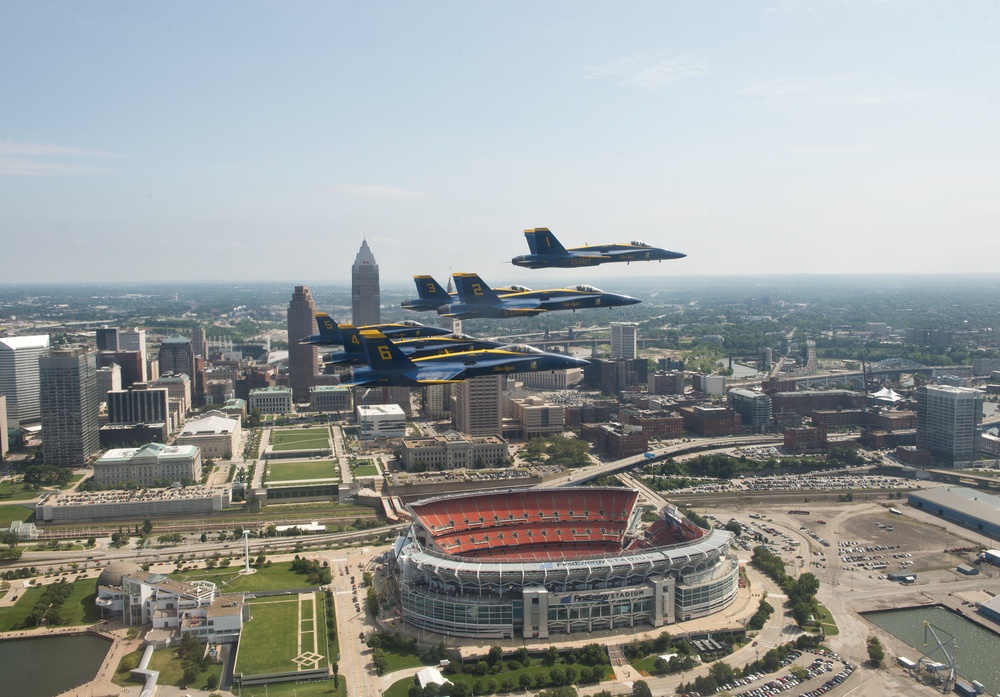 Blue Angels fly over Cleveland
