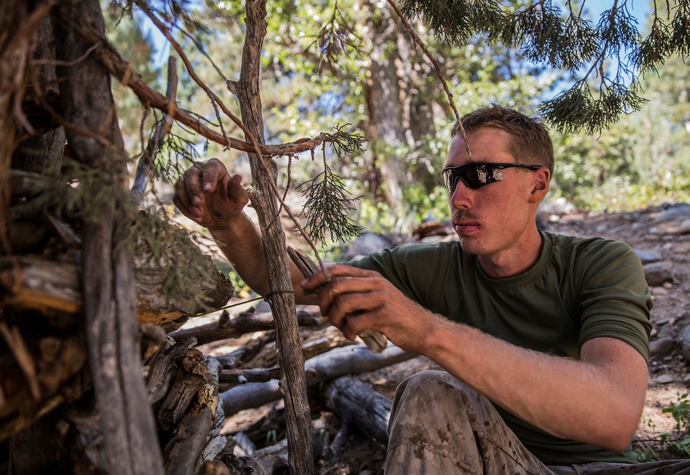 Marines learn survival skills in mountainous terrain