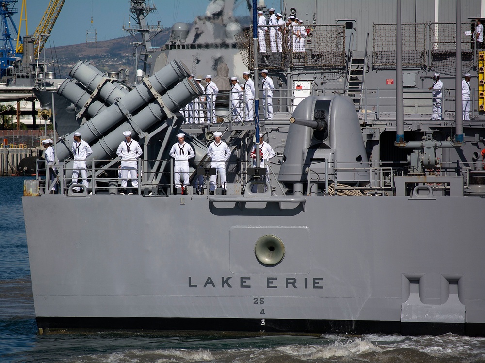 USS Lake Erie operations