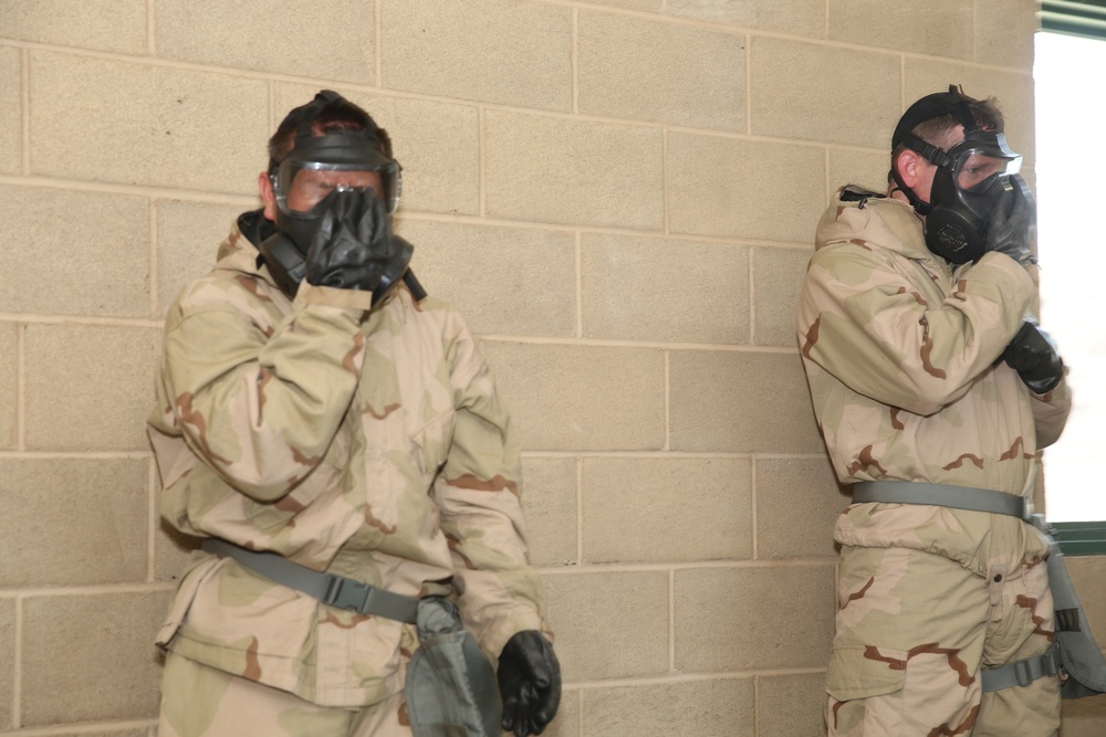 Marines, sailors train with gas chamber
