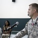 Maj. Brian C. Hill speaks at the ARMEDCOM change of command ceremony