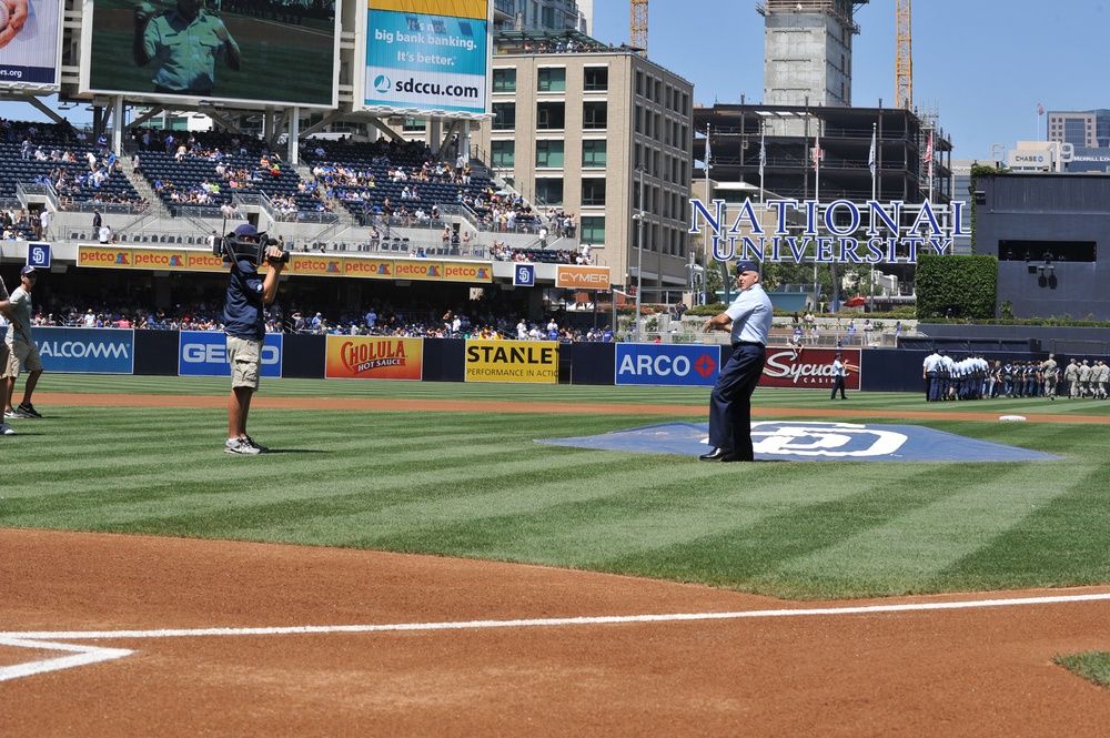 Padres honor Team March Airmen during Air Force Appreciation Day