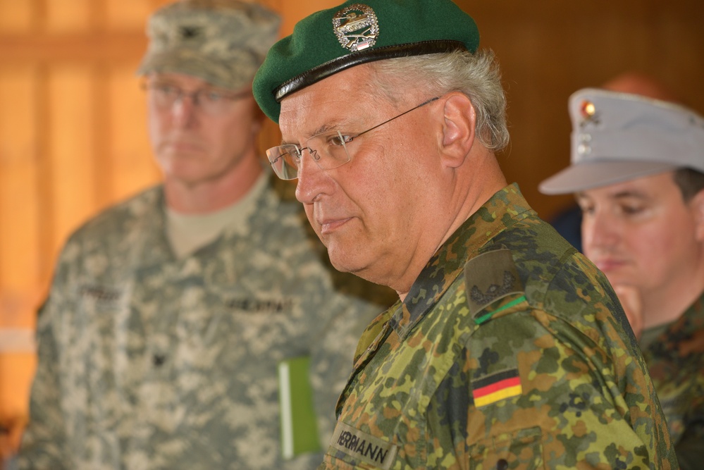 Bavarian Minister of the Interior, Maj. (Res.) Joachim Herrmann at JMTC, Grafenwoehr