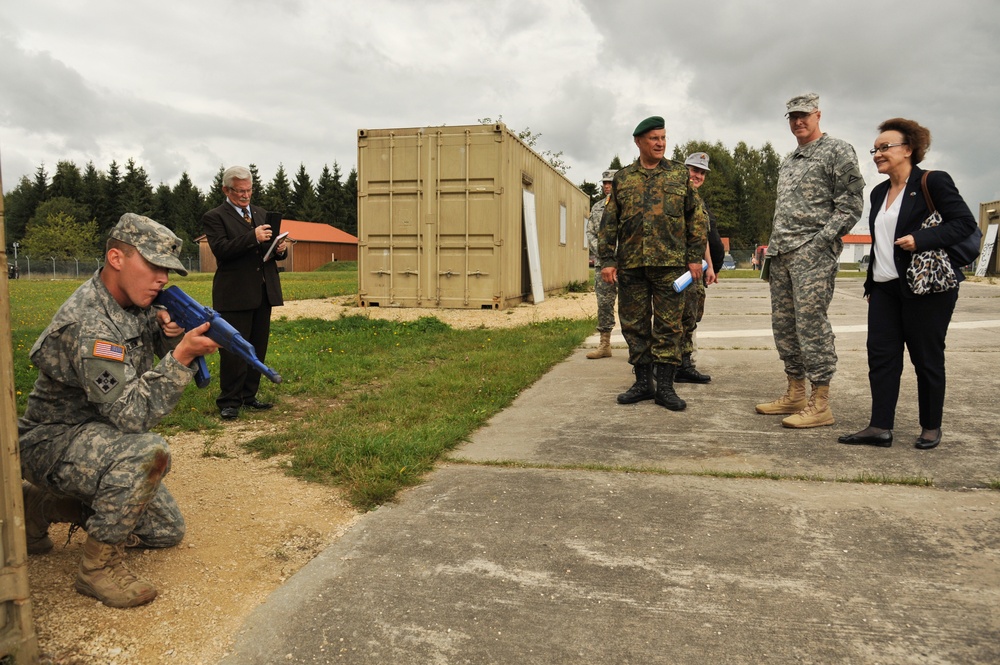 Bavarian Minister of the Interior, Maj. (Res.) Joachim Herrmann at JMTC, Grafenwoehr