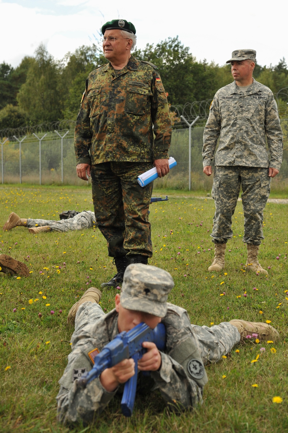 Bavarian Minister of the Interior, Maj. (Res.) Joachim Herrmann at JMTC, Grafenwoehr