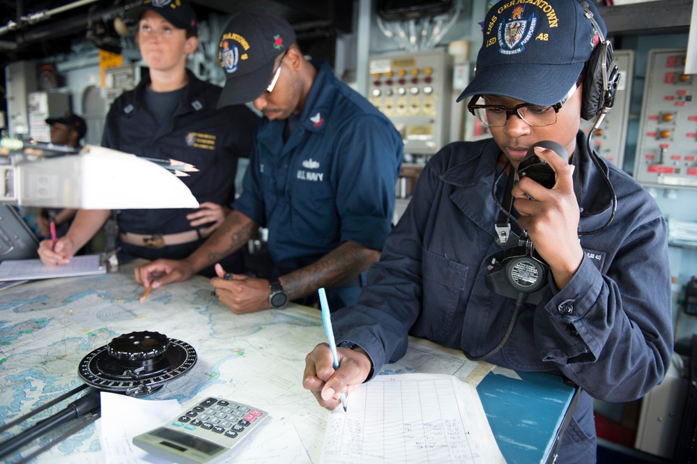 USS Germantown operations