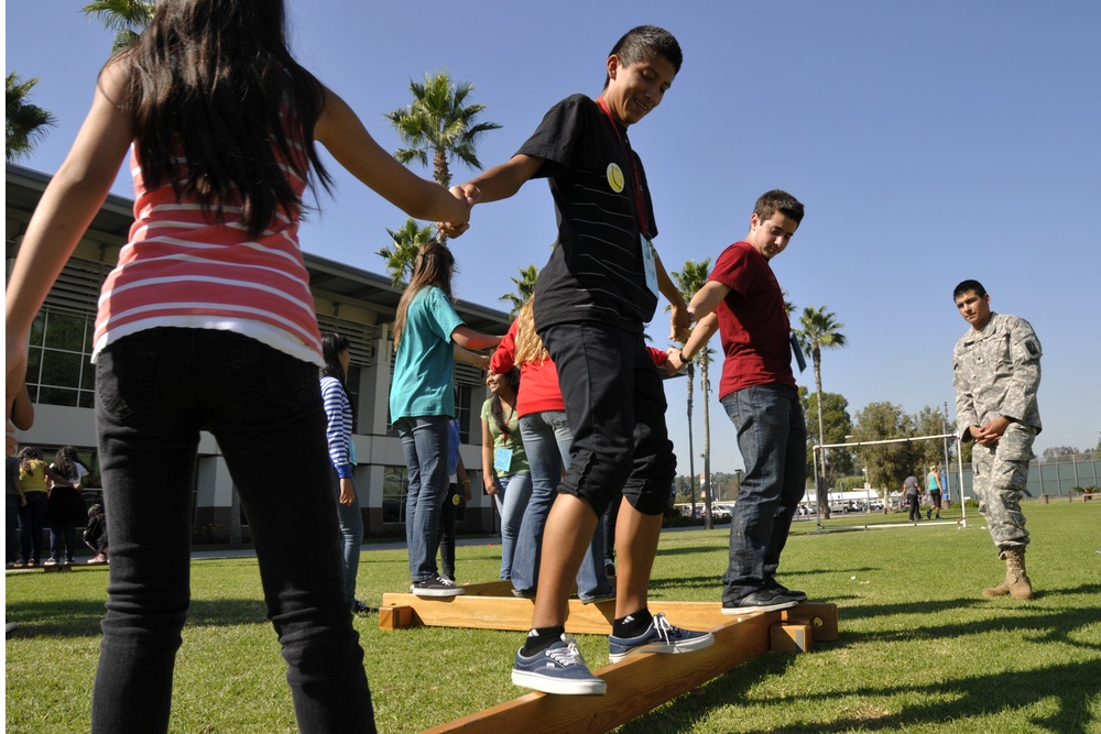 DVIDS - Images - Counterdrug team challenges kids with ROPES Course ...