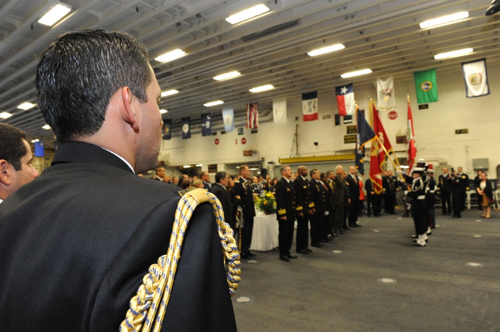 USS America reception for Peruvian dignitaries, military officials and distinguished guests