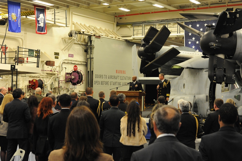 USS America reception for Peruvian dignitaries, military officials and distinguished guests