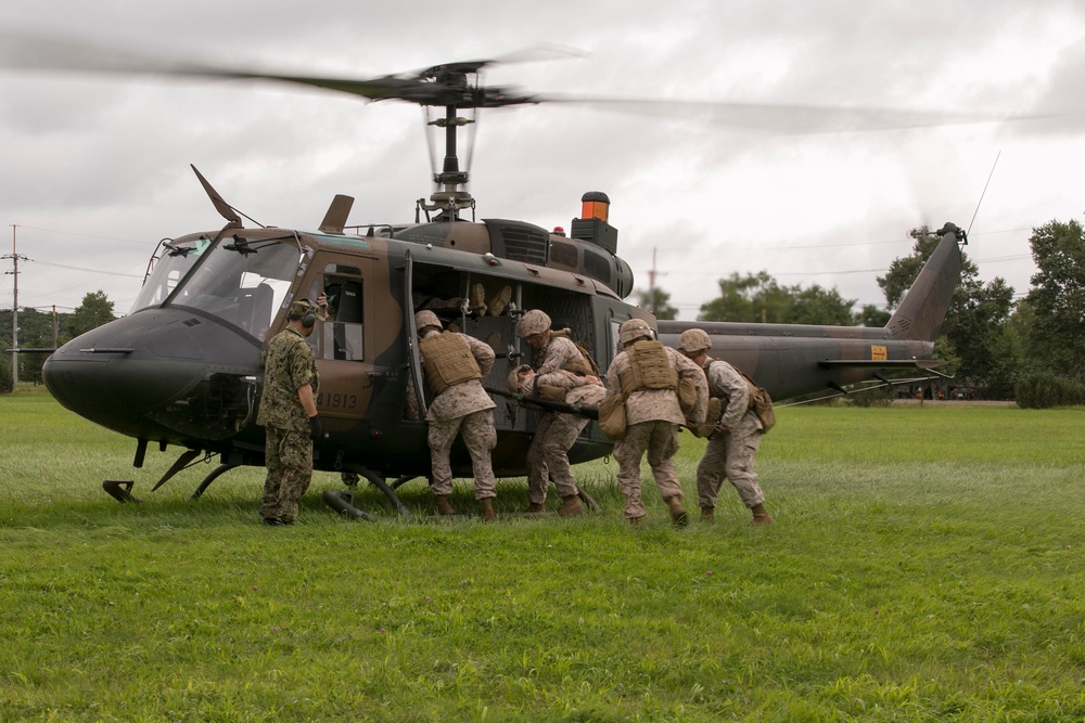 JGSDF, US Marines train for emergency