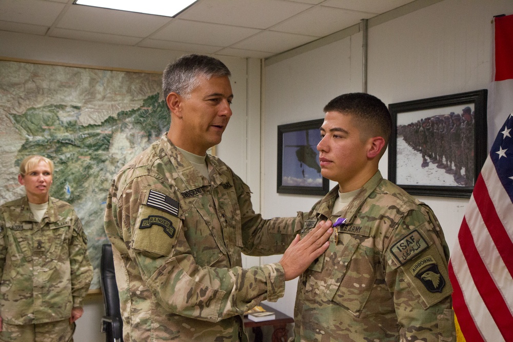 Task Force Strike Soldiers awarded Purple Heart