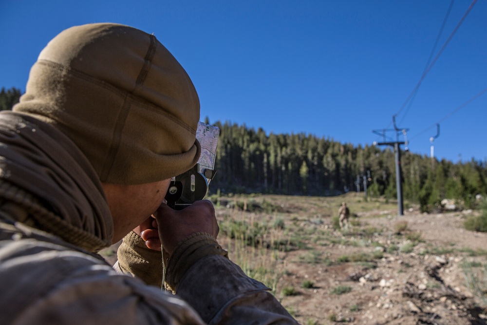 Marines learn land navigation in mountainous terrain