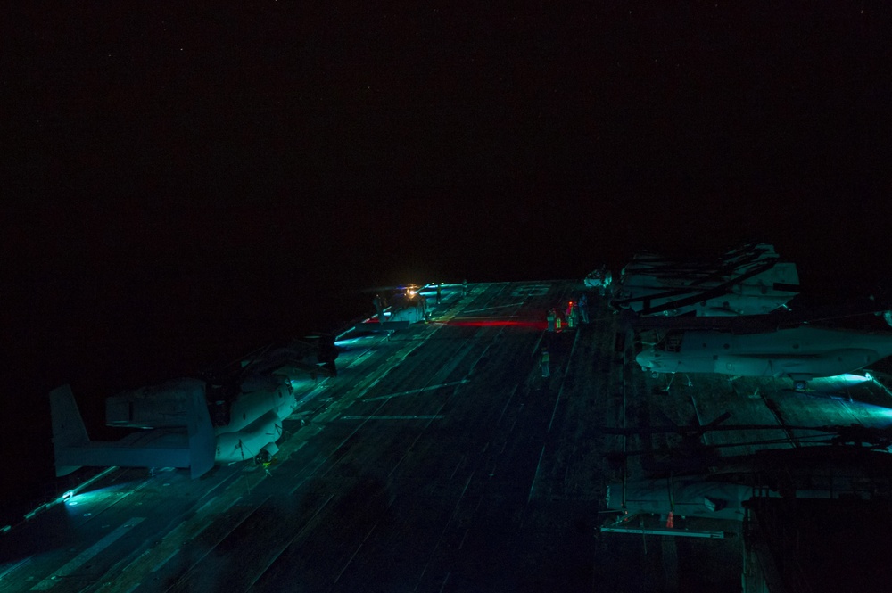 USS America night flight operations