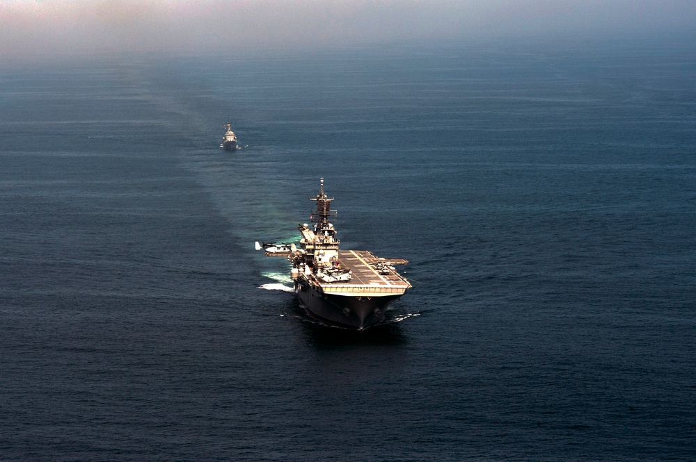 USS America passing exercise