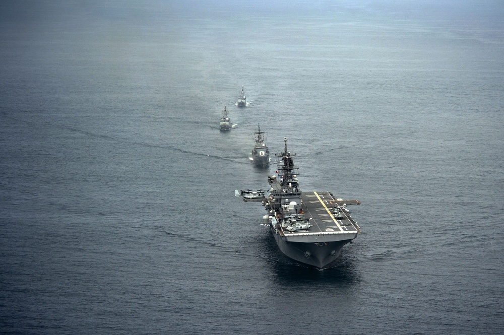 USS America passing exercise