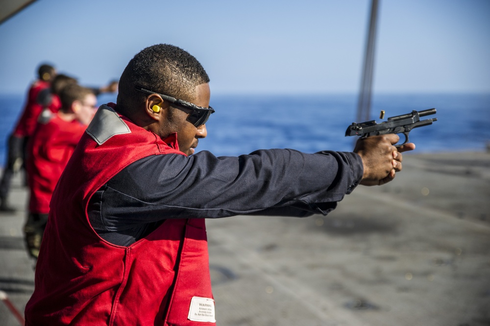 USS George Washington pistol live-fire exercise