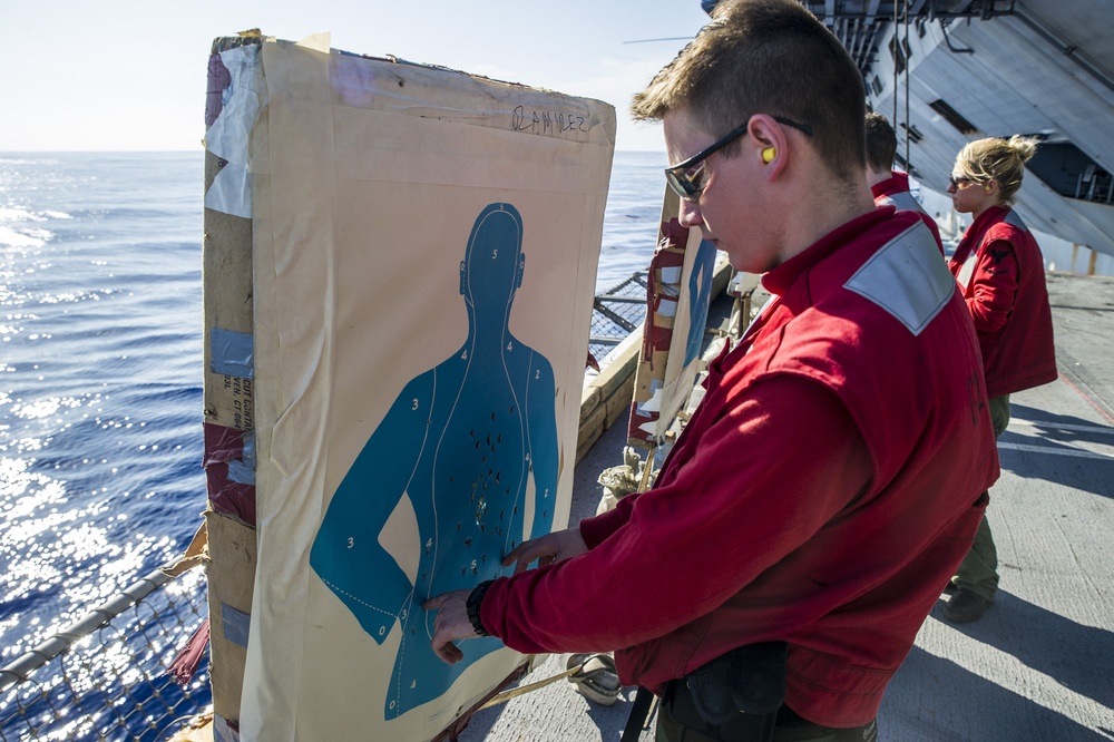 USS George Washington pistol live-fire exercise