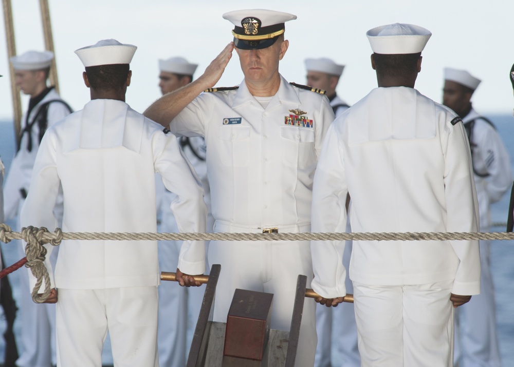 USS Carl Vinson conducts burial at sea