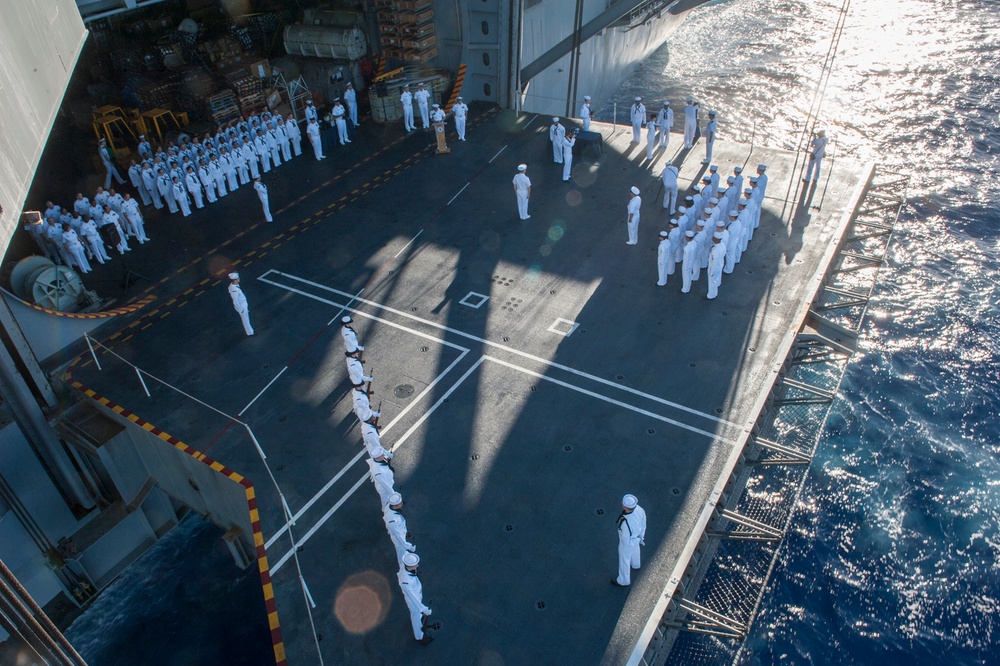 USS Carl Vinson conducts burial at sea