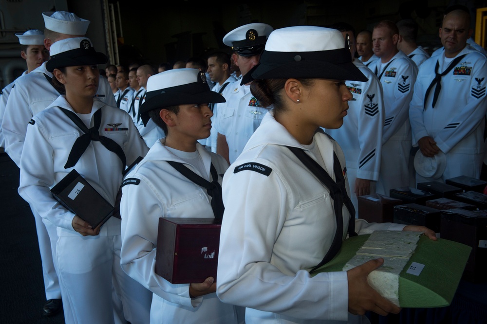 USS Carl Vinson conducts burial at sea