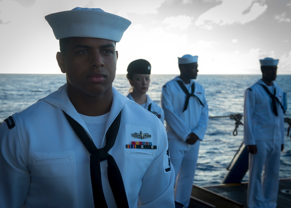 USS Carl Vinson conducts burial at sea