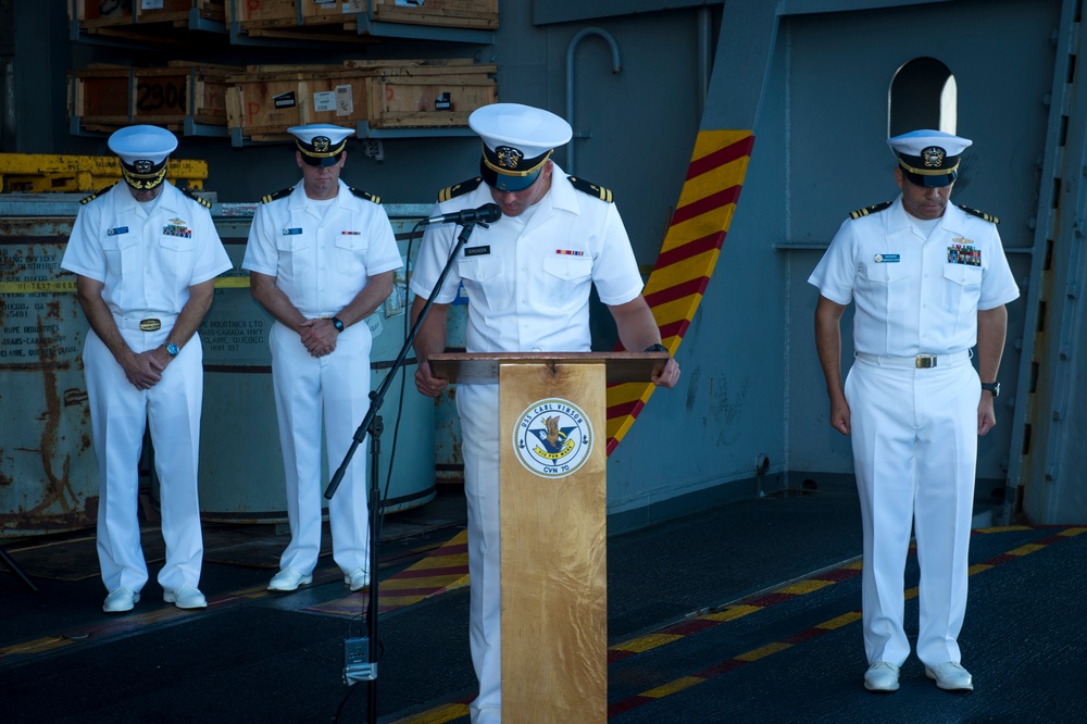 USS Carl Vinson conducts burial at sea