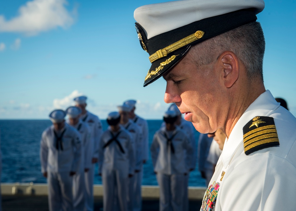 USS Carl Vinson conducts burial at sea