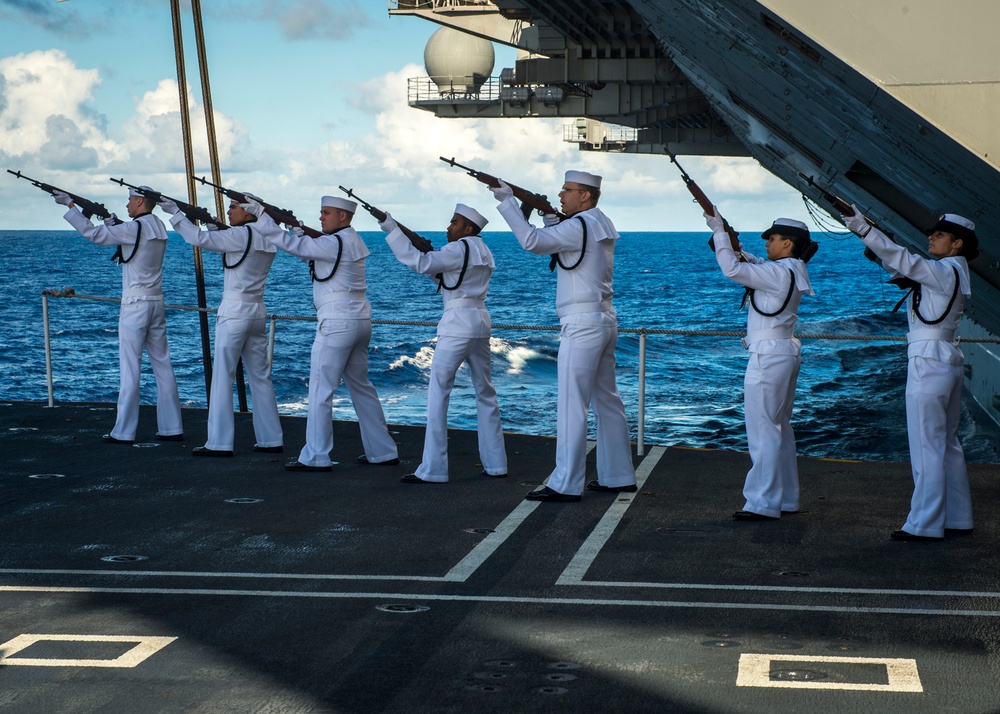 USS Carl Vinson conducts burial at sea