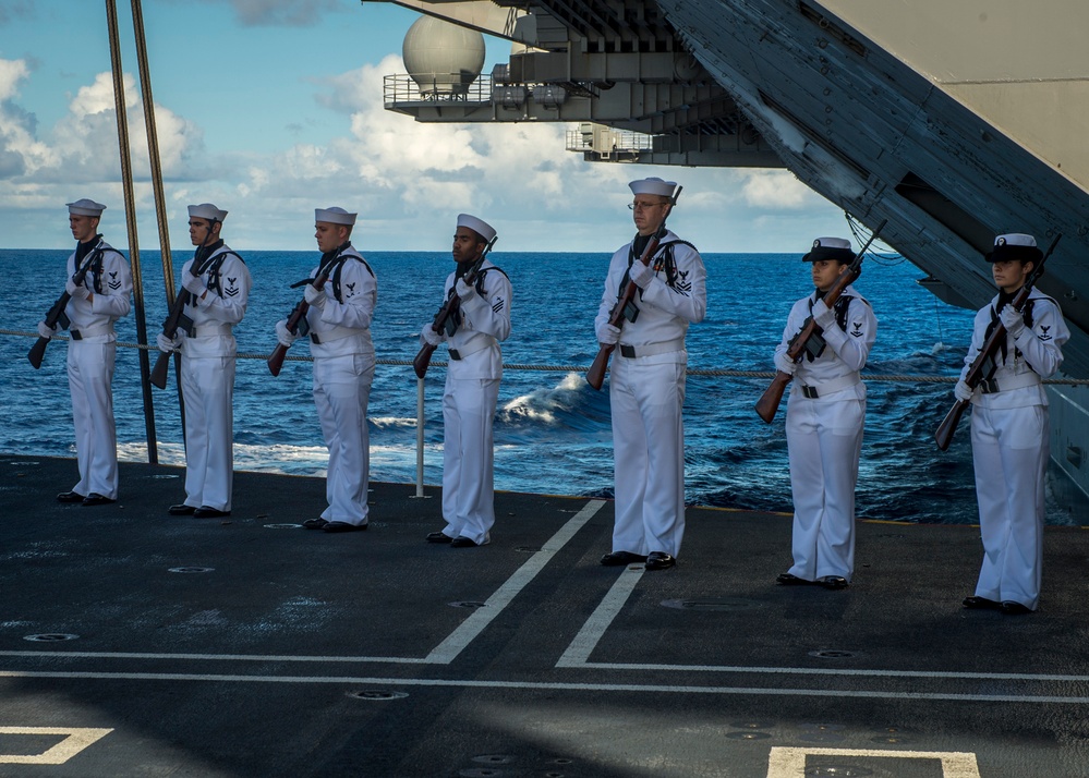 USS Carl Vinson conducts burial at sea