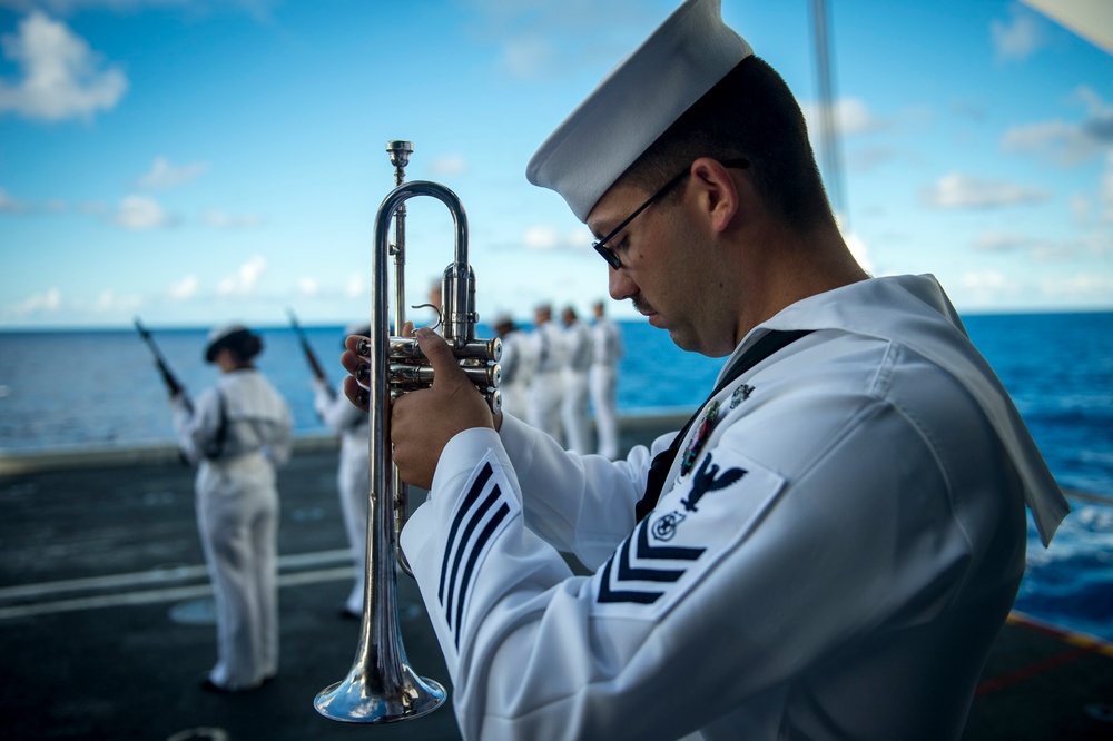 USS Carl Vinson conducts burial at sea