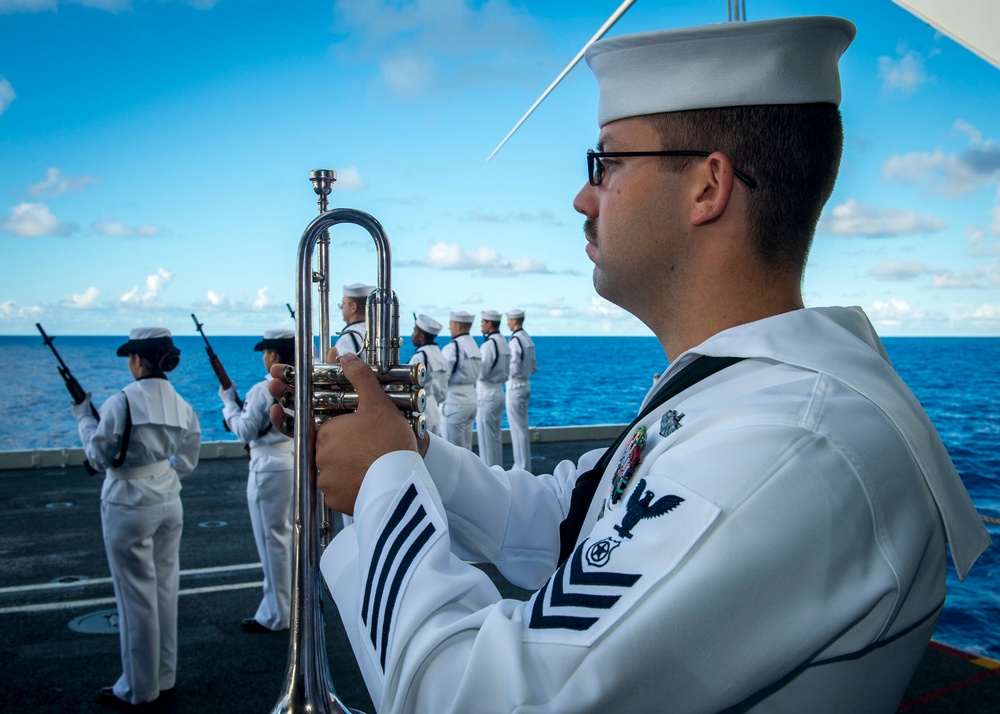 USS Carl Vinson conducts burial at sea