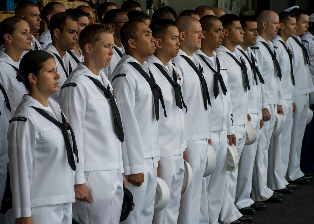 USS Carl Vinson conducts burial at sea