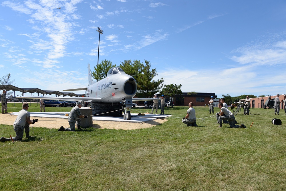 Crash Damaged Disabled Aircraft Recovery (CDDAR) team raises aircraft