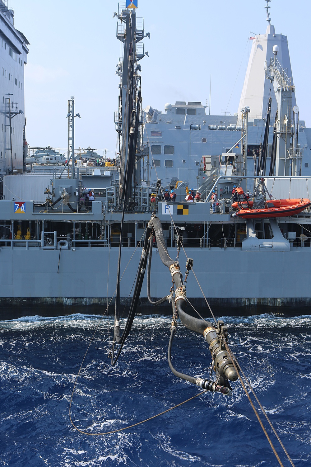 USS Comstock receives underway replenishment