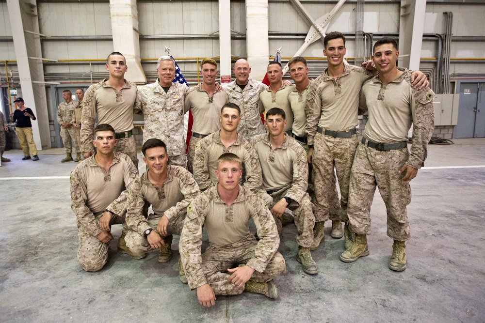 Commandant and Sergeant Major of the Marine Corps in Kuwait